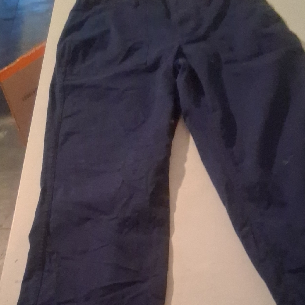 Lands' End Women's Navy Blue Chino Straight Leg Stretch Pants Size 14 - Picture 2 of 14